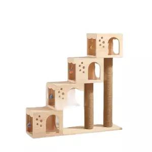 캣타워 놀이터 DIY 계단식 숨숨집 고양이집 합판 빌라 원목