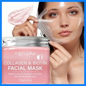 콜라겐 필 마스크 비오틴 콜라겐 랩 마스크 데이 앤 나이트 딥 하이드레이션 나이트 케어 마스크 크림.