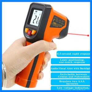 NJTY 고정밀 적외선 온도계 물 온도계 베이킹 및 주방 산업용 온도계 T400 T600A