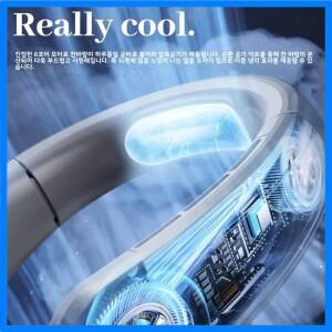 USB 충전식 핸즈프리 블레이드리스 팬 휴대용 목 팬 1-100 조절 가능한 속도 실외 및 실내용 조용한 웨어러