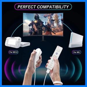 2 in 1 무선 리모컨 Wii U 조이스틱 게임패드 컨트롤러 세트 모션 플러스 비디오 게임 Wii 액세서리 호환