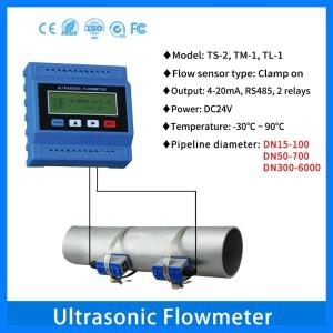TUF-2000M 유량계 TL-1-HT 고온 초음파 모듈형 센서 TS-2 TM-1 DN15-700mm RS485 디지털 레벨 유량계