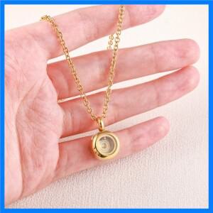 인간의 유골을 위한 둥근 스테인레스 스틸 화장 펜던트 - 추모 항아리 목걸이 사랑하는 사람의 추억을 소중