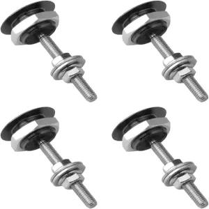 4PCS 범용 차량 후드 핀 퀵 릴리즈 번호판 잠금 클립 푸시 버튼 보닛 키트 자동 범퍼용 알루미늄 합금 래치