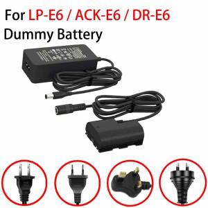 [호환품]ACK-E6 DR-E6 DC 커플러 LP-E6 캐논 호환 EOS 90D 80D 60D 7D 5D Mark II IV 등 더미 배터리 AC 전