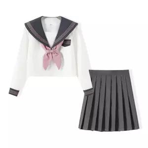 세라복 긴팔 세트 그레이 일본 교복 의상 졸사 컨셉 졸업사진 코스프레 예쁜 스쿨룩