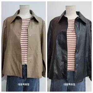[셀러허브 1]올리비아하슬러 DP01 인조 가죽 자켓  OHEWLT801