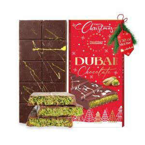 비맥스 한정판 크리스마스 레드 에디션 두바이 스타일 미니 초콜릿 바 - 3.36온스(1팩) 카다이프와 피스타치오가 들어간 중동 밀크 홀리데이 선물 튀르키예에서 수입