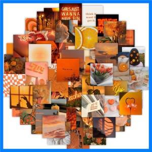 Vsco 여아용 귀여운 오렌지 스티커 스케이트보드 휴대폰 노트북 냉장고 여행 가방 자동차 스티커 데칼 DIY