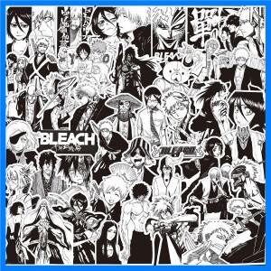 흑백 애니메이션 블리치 스티커 멋진 그래피티 스케이트보드 전화 케이스 노트북 DIY 만화 스티커 장난감 1