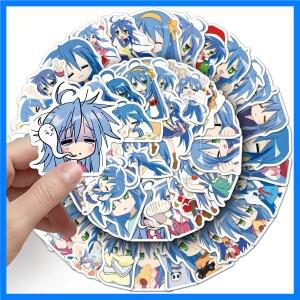 50PCS 이즈미 코나타 낙서 스티커 럭키 스타 애니메이션 데칼 기타 헬멧 옷장 스케이트 보드 방수 스티커