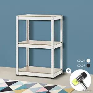 화이트 3단 무볼트 스틸 60cm 틈새선반 간편 조립식 주방 다용도실 수납장