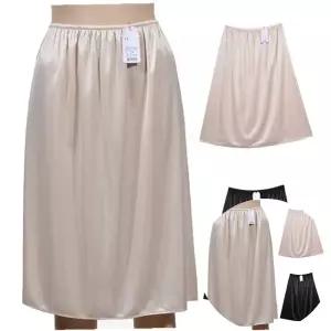 뵈뵈 새틴 롱 속치마 베이직 여성 속치마 Free