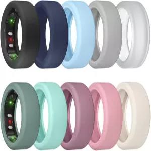 링콘 2세대용 MAKCPOIMER 10팩 링 커버 2세대 에어 운동 액세서리용 탄성 실리콘 프로텍터 남성(전체