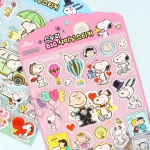 스누피 빅 샤이닝 스티커 (랜덤발송)