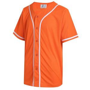 남성용 풀론시 블랭크 야구 유니폼 여성용 풀 버튼업 반팔 셔츠 힙합 힙스터 스포츠