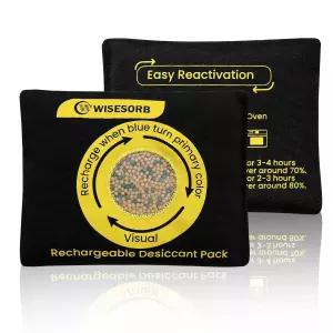 500g 재사용 가능한 분자 체 건조제 팩 - 보관용 색상 표시기가 있는 충전식 제습기 총기 금고 전자제품 3D