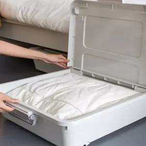 옷 정리함 얇은 침대밑틈색수납장 반팔 수납박스