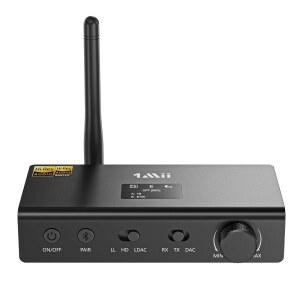 [미국배송] TV용 1MII DS700 HIFI 블루투스 오디오 송신기 수신기 파일 DAC LDAC/APTX HD/APTX LL OLED 디스플레이 광 및 동축 입출력 RCA 출력만 가능