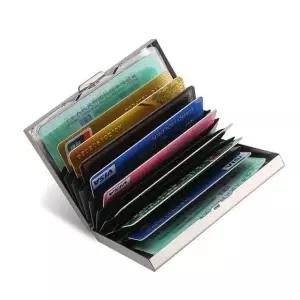 고급 스테인리스 담배 케이스 휴대용 파우치 보관함 홀더 선물 실버 10카드 표준