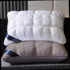 수면베개 퀘일팅 패턴 화이트 침실용 목베개 안락 휴식 숙면 편안한 잠자리 침구용품