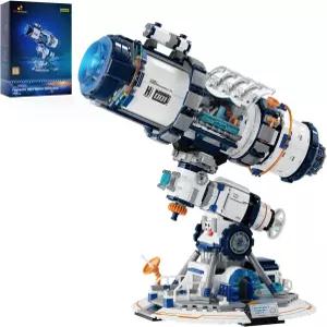 JMBricklayer 우주 망원경 빌딩 세트 70009 조명이 있는 멋진 행성 장난감 탐사 모델 키트 애호가를 위한