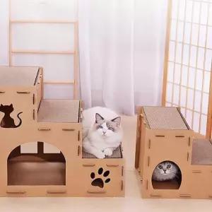 스크래쳐 2단 중형 퍼피캣 원목 기구 반려묘 해먹