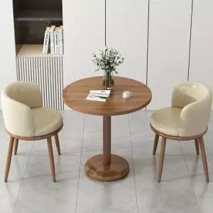2인 식탁 세트 티 카페 원목 의자 원형 주방  테이블  원룸