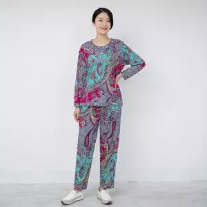 엄마옷 페이즐리 면 상하세트 홈웨어 1GHJ24495 중년여성 마담 60 70대  빅사이즈 할머니