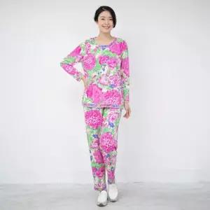 엄마옷 수국 면 상하세트 홈웨어 1GHJ24496 중년여성 마담 60 70대  빅사이즈 할머니