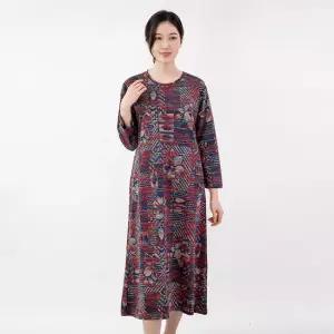 엄마옷 플라워 면원피스홈웨어 1GHJ25073 중년여성 마담 60 70대  빅사이즈 할머니