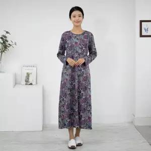 엄마옷 페이즐리꽃 원피스 홈웨어 1GHJ24499 중년여성 마담 60 70대  빅사이즈 할머니