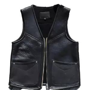 남성 겨울용 양가죽 보온 조끼 캐주얼 패딩 베스트