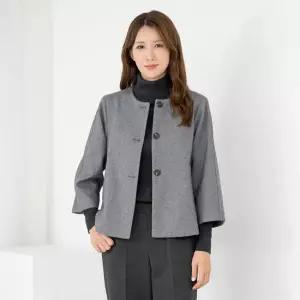 엄마옷 헤링본 라운드 울모직 정장 망토자켓 1GHJ25080 중년여성 마담 60 70대  빅사이즈 할머니