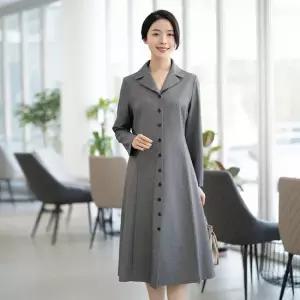 엄마옷 체크 오픈 원피스 1GHJ24052 중년여성 마담 60 70대  빅사이즈 할머니