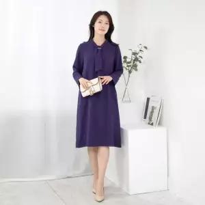 엄마옷 진주 타이 롱 원피스 1GHJ24230 중년여성 마담 60 70대  빅사이즈 할머니