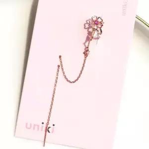 (낱개판매) 벚꽃의 계절 체인 이어커프/귀걸이 벚꽃 꽃 이어커프 귀걸이 쥬얼리 주얼리 이어링 악세사리