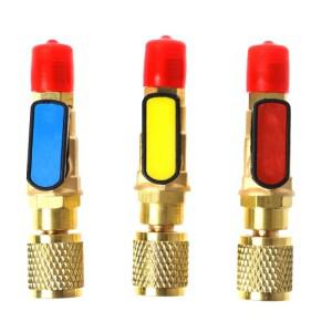 냉매 밸브 AC 충전 호스 냉동 매니폴드 게이지용 스트레이트 볼 비즈니스  호환리케이션 R410A