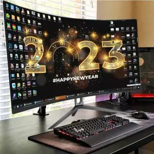 32인치 모니터 VA패널 커브드 곡선