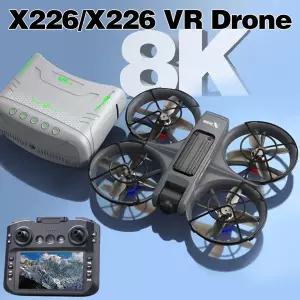 드론 X226X226VR 드론 8K 프로페셔널 HD 광각 카메라 WiFi FPV RC 헬리콥터 대형 화면 접이식 쿼드콥터