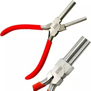 각각 1개 - 미끄럼 방지 손잡이 그립이 있는 6인치 주얼리 제작 플라이어 6mm 및 8.5mm 턱 조합 와이어