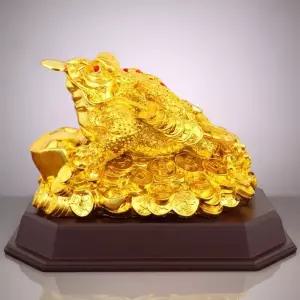 대형 황금색 복두꺼비 소품 삼족 재물운 두꺼비 선물
