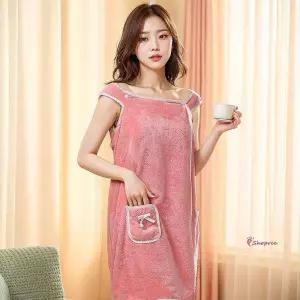 샤워 골프 가운 입는비치타올 로브 목욕ijk922