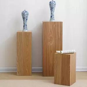 원목 상품 디스플레이 벽선반 선반 나무오브제 라운드 3단