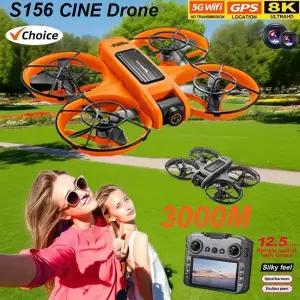 2025 신형 S156 RC 드론 2.4G 5G GPS 8K HD 항공 촬영 쿼드콥터 듀얼 카메라 원격 조종 드론 및 용 장난감