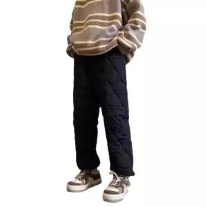 윈터솔져 남자 데일리룩 바지 배기핏 패딩 절개 겨울 동북부 영하 40도 면 빈티지 조거 스키니 팬츠 KUK4