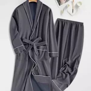 사계절 모텔 호텔 수영장 목욕 업소용 가운 그레이