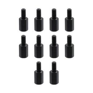 오이데마 10pcs 알루미늄 남녀 나사식 육각 스탠드오프 M3 8 6mm 마더보드 드론 쿼드콥터, 회로 기판, 컴퓨터용 블랙 스페이서