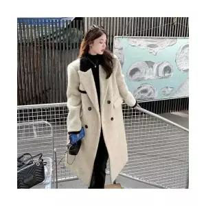 여자모직코트 감각자 코트 가을 겨울 모직 중기장 기장 ible4