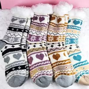 보온 양털 겨울 양말 랜덤색상 1P 패션 카라스토어 미끄럼방지 소품 잡화